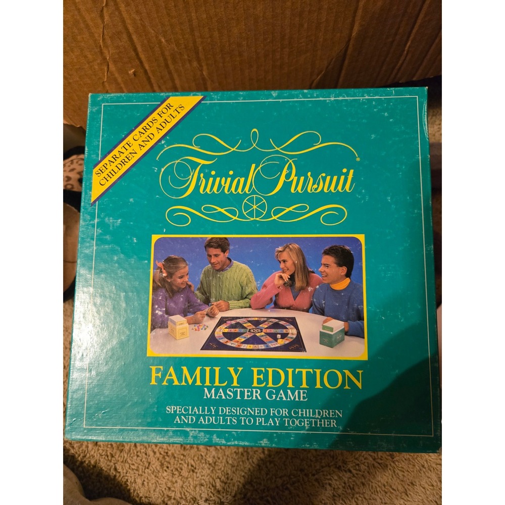 Vintage Trivial Pursuit Family Edition Master Game 1992 Parker Brothers 6046